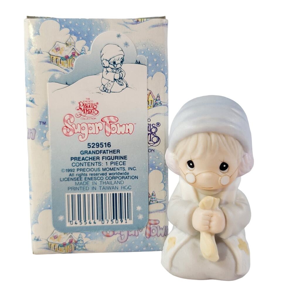 Precious Moments Sugar Town Grandfather Preacher Figurine Enesco 529516 1992